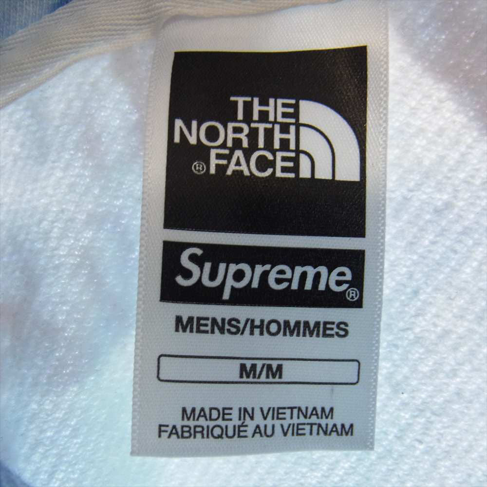 Supreme シュプリーム 21SS × THE NORTH FACE ノースフェイス NT121001 lce Climb Hooded sweatshirt アイス クライム パーカー ライトブルー系 M【美品】【中古】