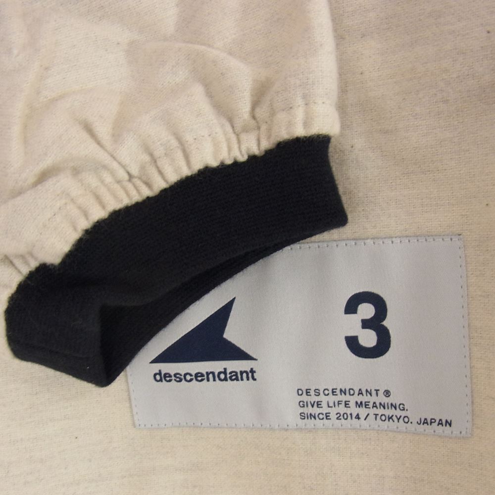 DESCENDANT ディセンダント 22AW 222TQDS-SHM07 BLEEK BASEBALL LS SHIRT ブリーク ベースボール シャツ  ベージュ系 3【極上美品】【中古】
