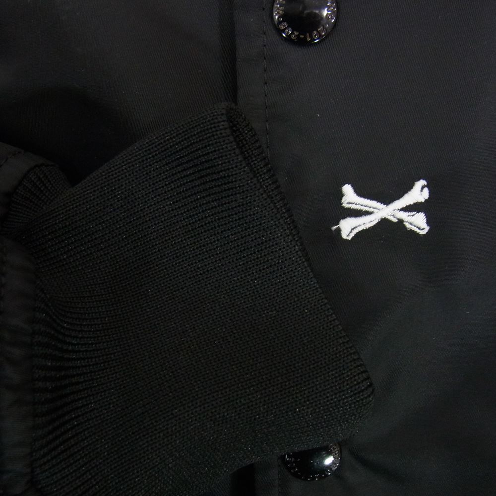 WTAPS ダブルタップス 22SS 221TQDT-JKM01 TEAM JACKE NYLON TWILL TEXTILE クロスボーン刺繍 中綿ジャケット ブルゾン  ブラック系 02【新古品】【未使用】【中古】