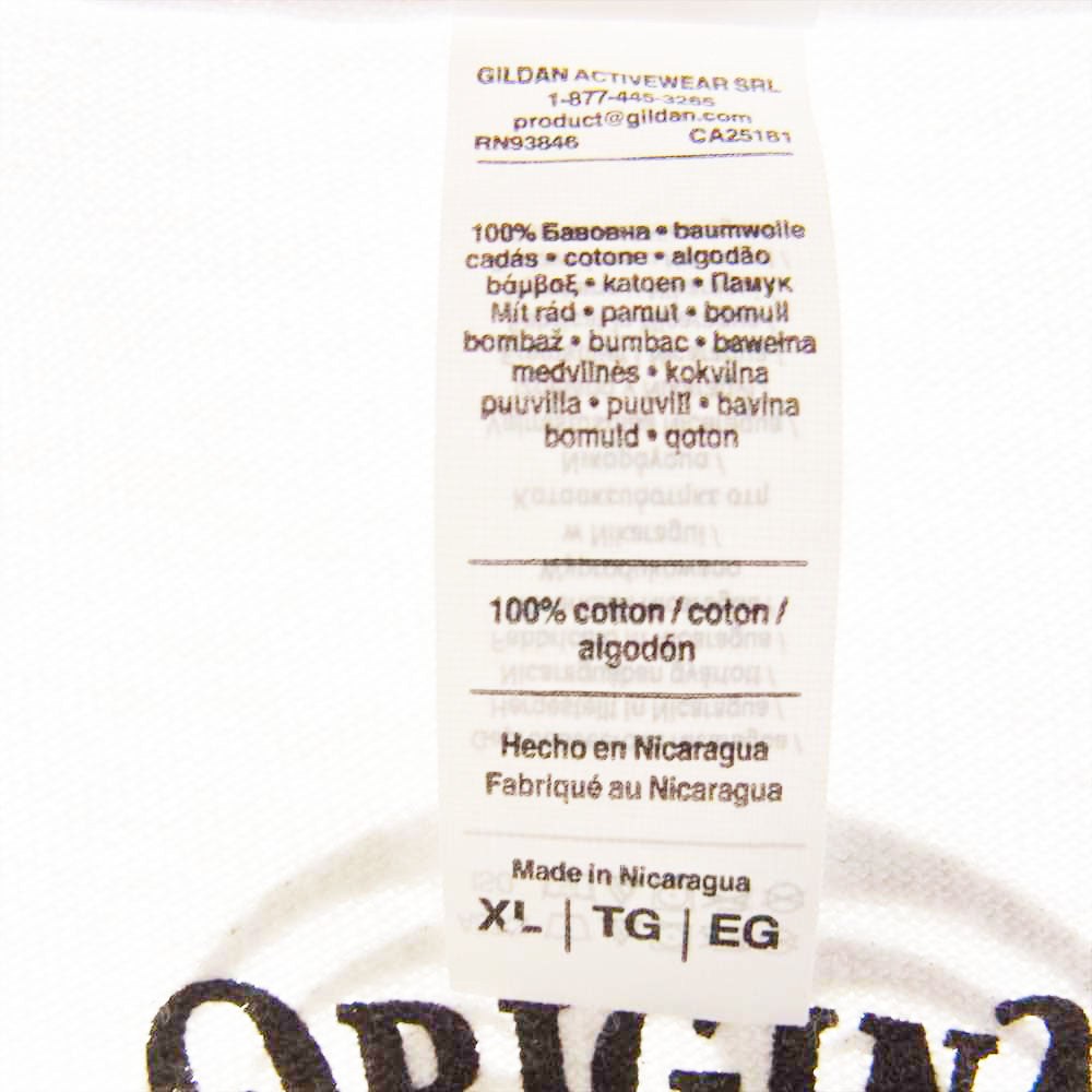 TENDERLOIN テンダーロイン 21SS TEE C.Z.Z.M ジグザグ ボルネオスカル 半袖 Tシャツ ホワイト系 XL【中古】