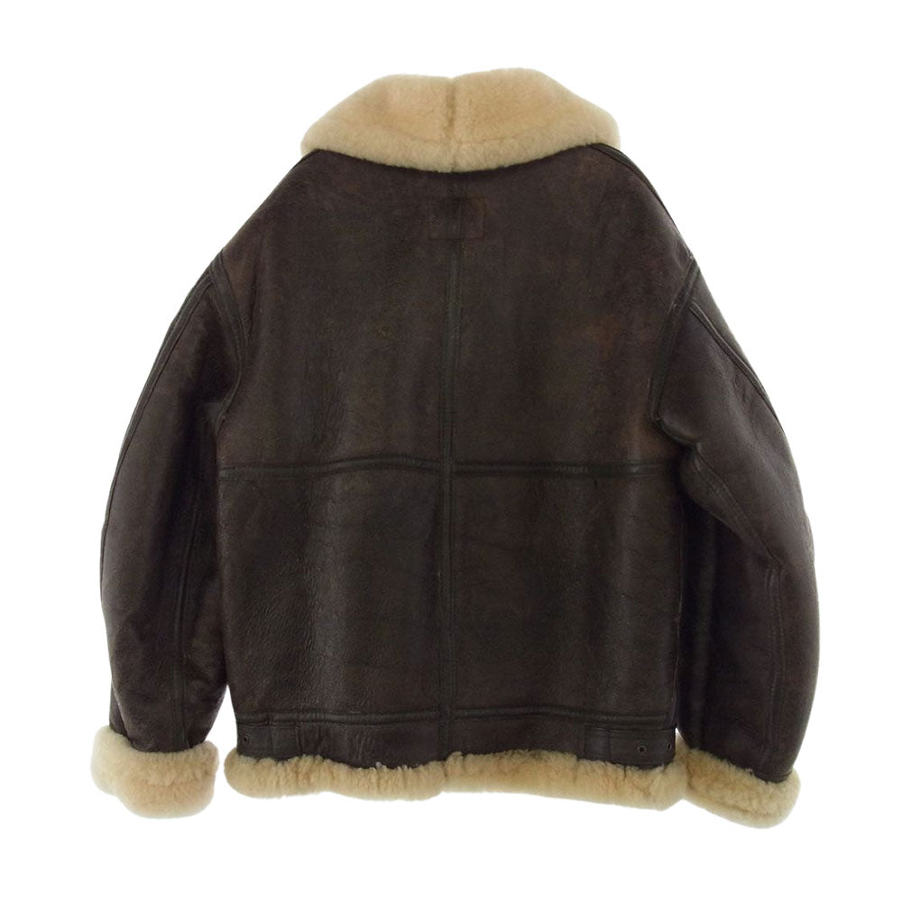 AVIREX アヴィレックス 33H5595 B-3 レザー ムートン ボア ジャケット ブラウン系 36【中古】
