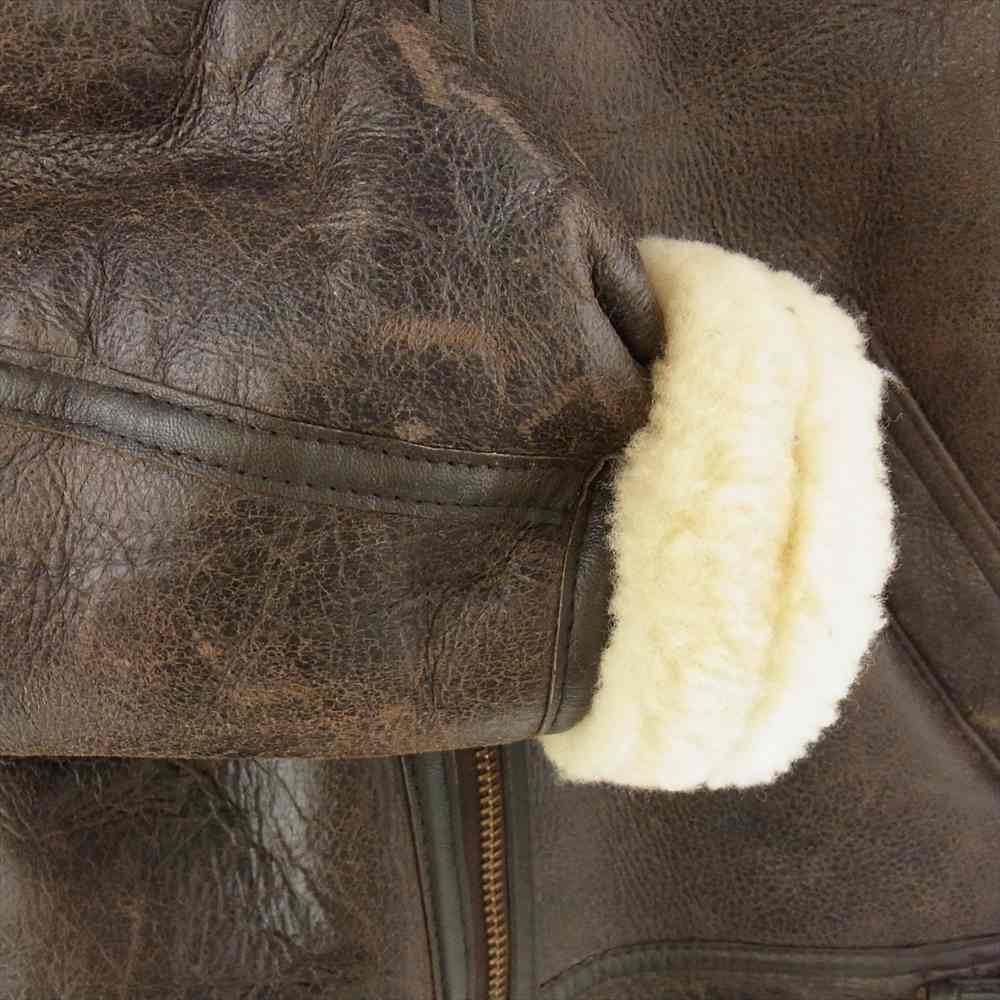 AVIREX アヴィレックス 33H5595 B-3 レザー ムートン ボア ジャケット ブラウン系 36【中古】