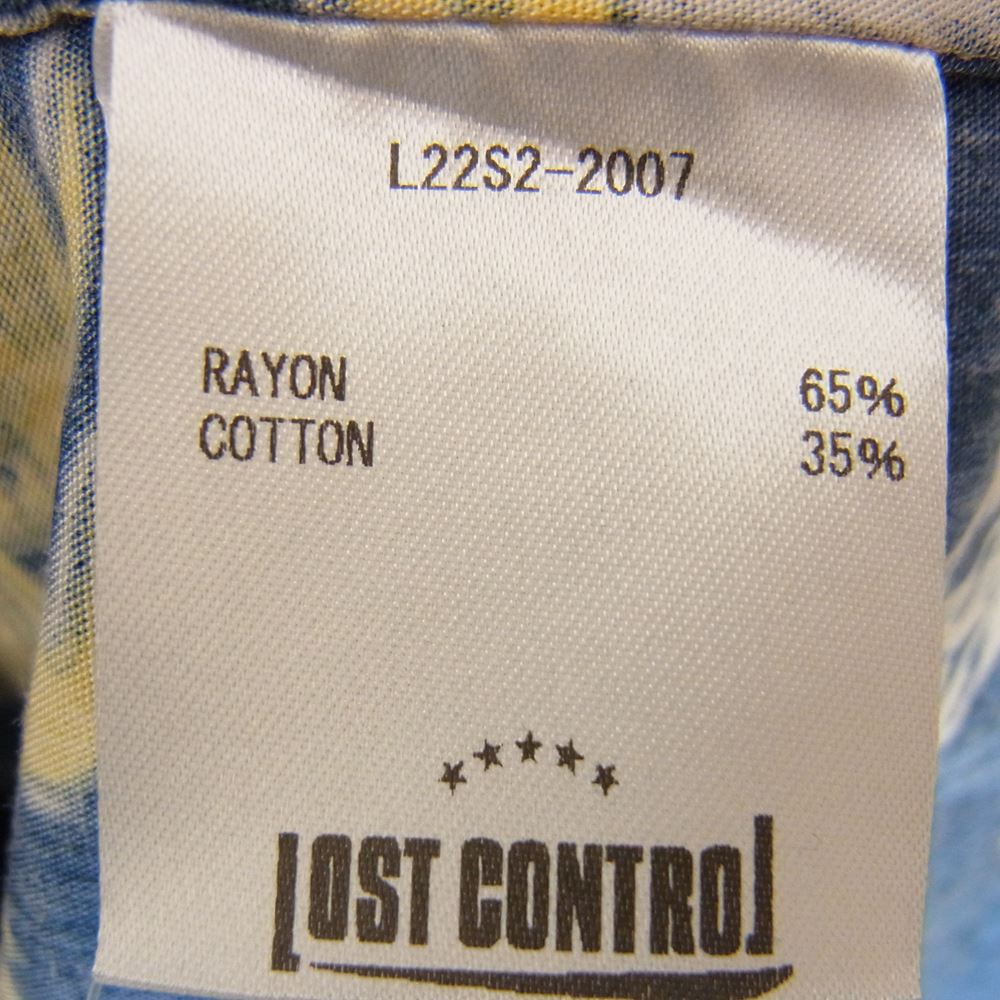 LOST CONTROL ロストコントロール L22S2-2007 OPEN COLLAR SHIRTS オープンカラー 半袖 シャツ グリーン系 1【中古】