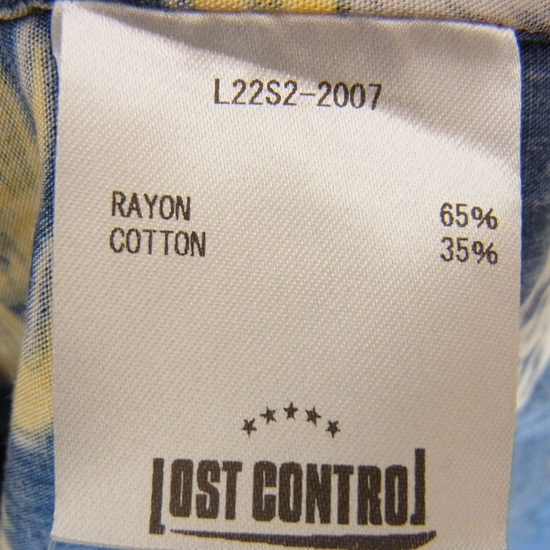 LOST CONTROL ロストコントロール L22S2-2007 OPEN COLLAR SHIRTS オープンカラー 半袖 シャツ グリーン系 1【中古】