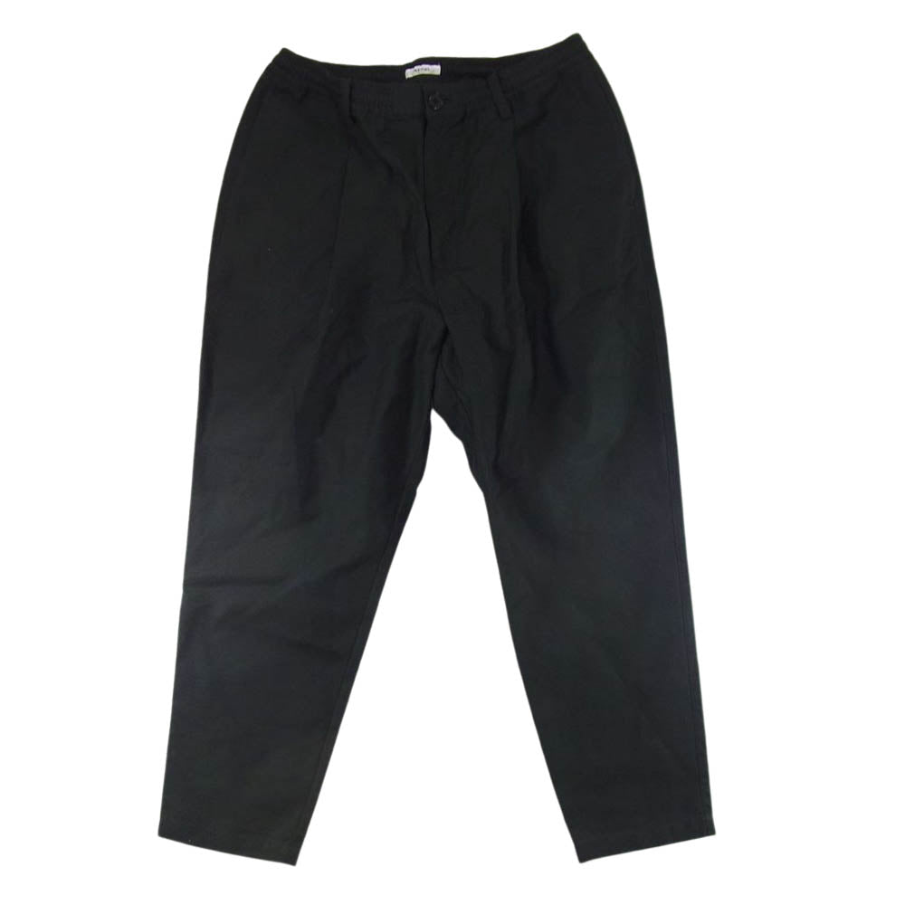 GAVIAL ガヴィル 21SS GVL-21SSB-0469 back satin taperd pants バックサテン ウエストゴム イージー テーパードパンツ ブラック系 サイズ表記無【中古】