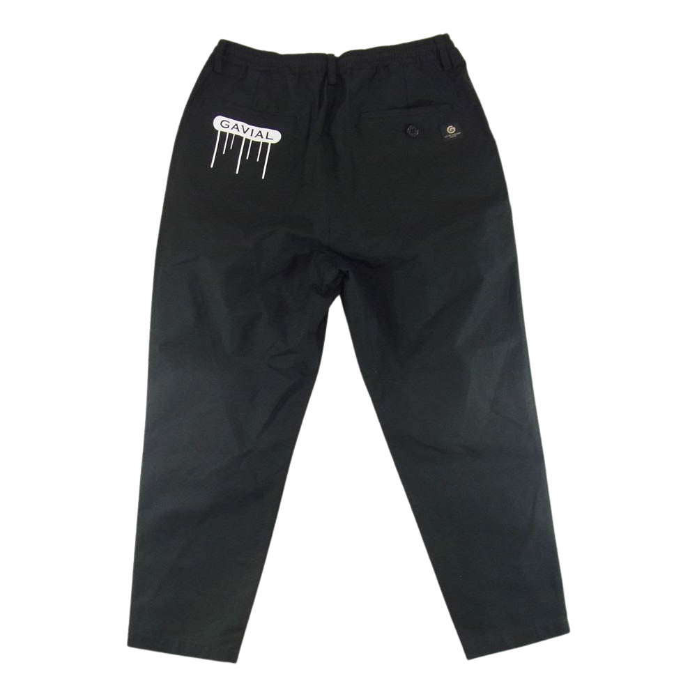 GAVIAL ガヴィル 21SS GVL-21SSB-0469 back satin taperd pants バックサテン ウエストゴム イージー テーパードパンツ ブラック系 サイズ表記無【中古】