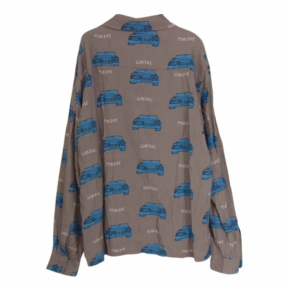 GAVIAL ガヴィル 22SS GVL-22SST-0514 L/S ALOHA Shirts MK-Ⅱ マーク2 レーヨン100％ 長袖 アロハ シャツ グレー系 M【中古】