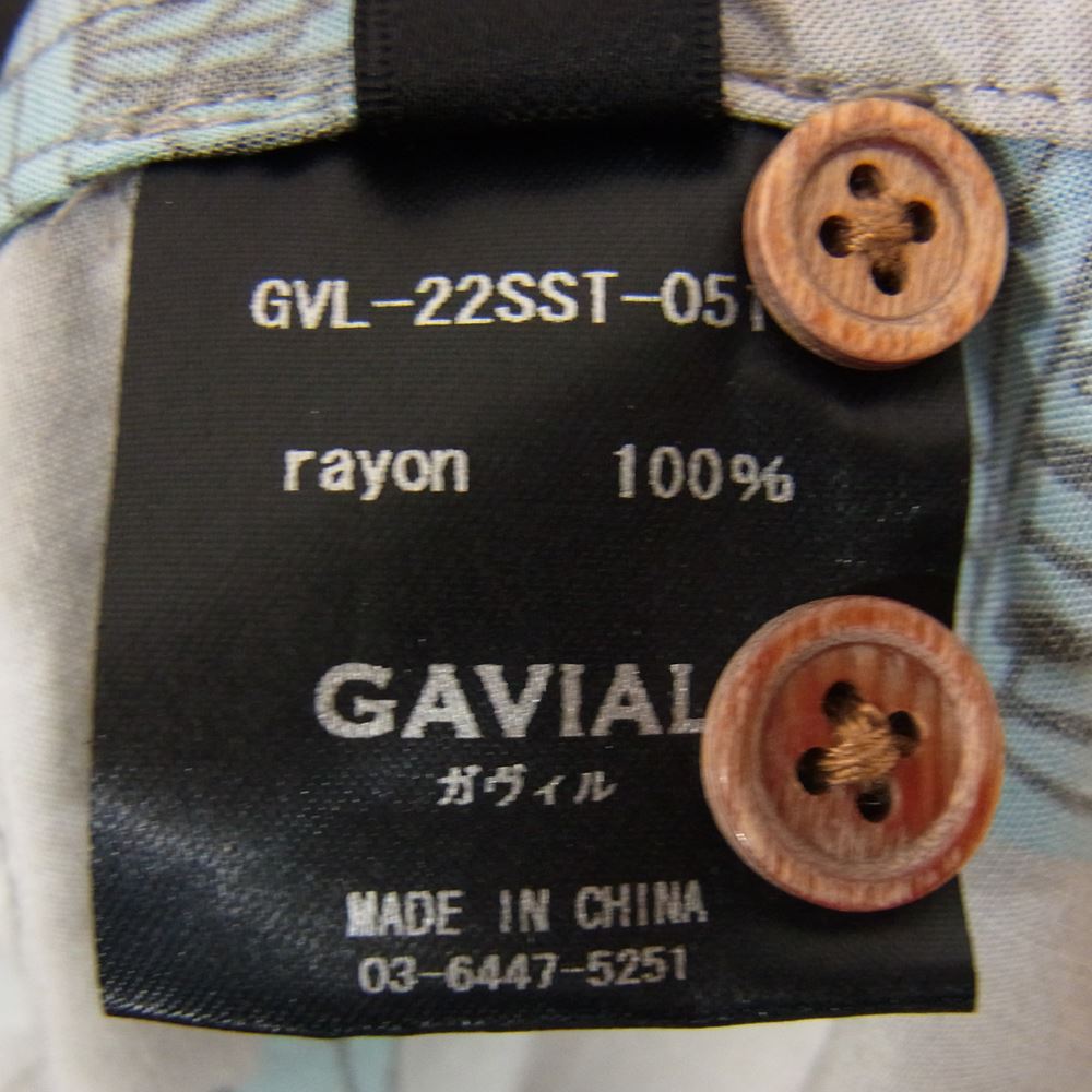 GAVIAL ガヴィル 22SS GVL-22SST-0514 L/S ALOHA Shirts MK-Ⅱ マーク2 レーヨン100％ 長袖 アロハ シャツ グレー系 M【中古】