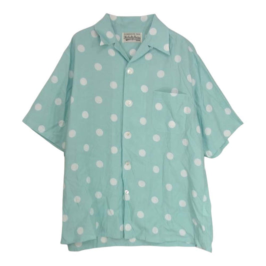 WACKO MARIA ワコマリア 22SS 22SS-WMS-HI11 DOTS OPEN COLLAR SHIRT ドット レーヨン100％ オープンカラー 半袖 シャツ ライトブルー系 M【中古】