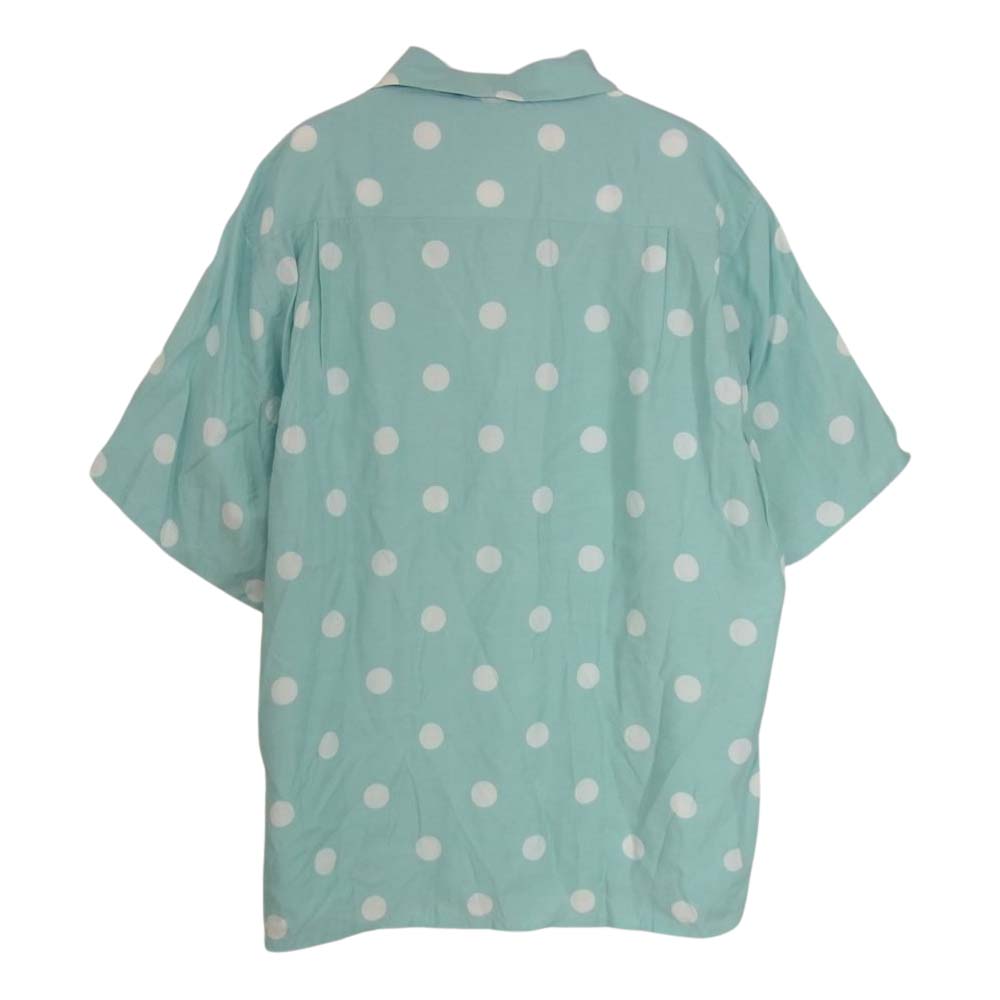 WACKO MARIA ワコマリア 22SS 22SS-WMS-HI11 DOTS OPEN COLLAR SHIRT ドット レーヨン100％ オープンカラー 半袖 シャツ ライトブルー系 M【中古】