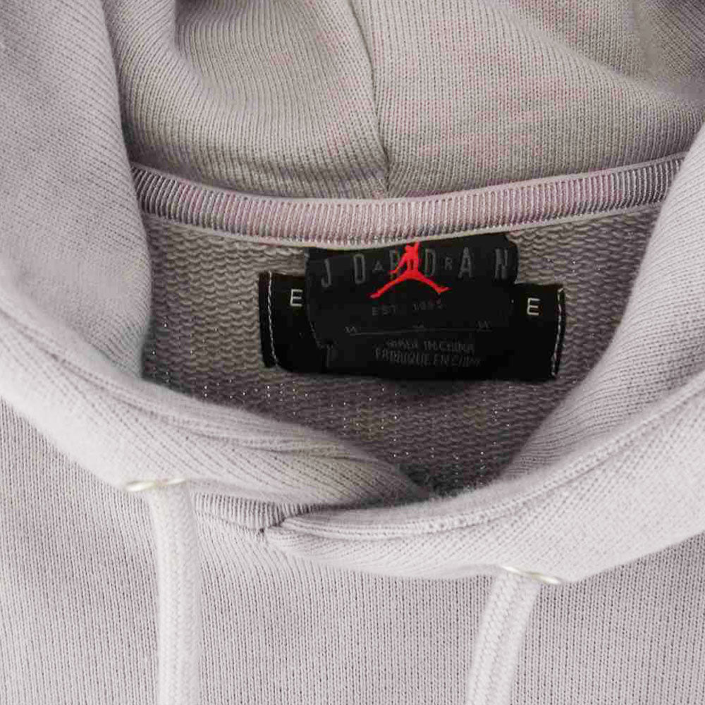NIKE AIR JORDAN ナイキ ジョーダン DO6095-054 JORDAN BRAND AS M J AIR JDN FLC HOODIE LT STEEL GREY/SAIL 22SP-S フーディ スウェット パーカー グレー系 M【中古】