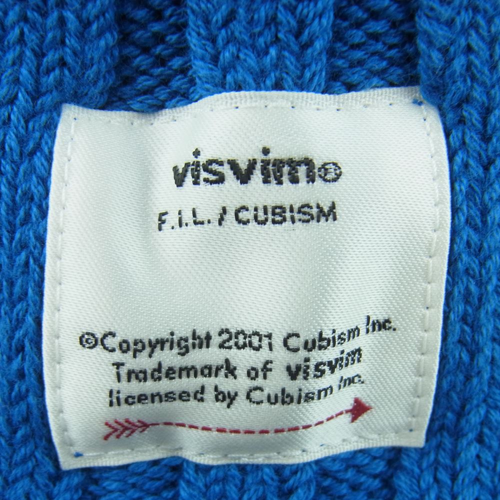 VISVIM ビズビム 0122103003005 KNIT CAP ニット キャップ 帽子 コットン 日本製 ブルー系 FREE【極上美品】【中古】