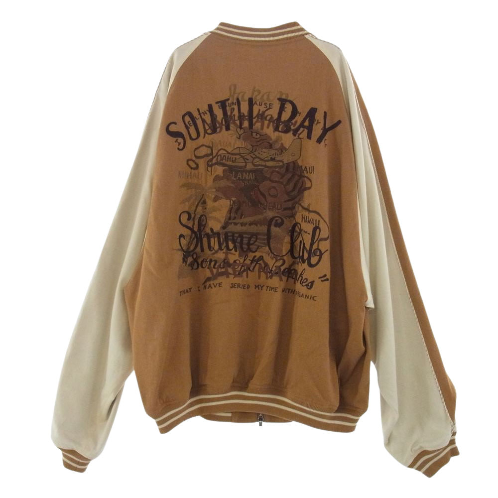 ダブレット 22SS 16BL135 ORGANIC CHAOS SOUVENIR JACKET オーガニック カオス スーベニアジャケット ライトアウター スカジャン ブラウン系 L【新古品】【未使用】【中古】