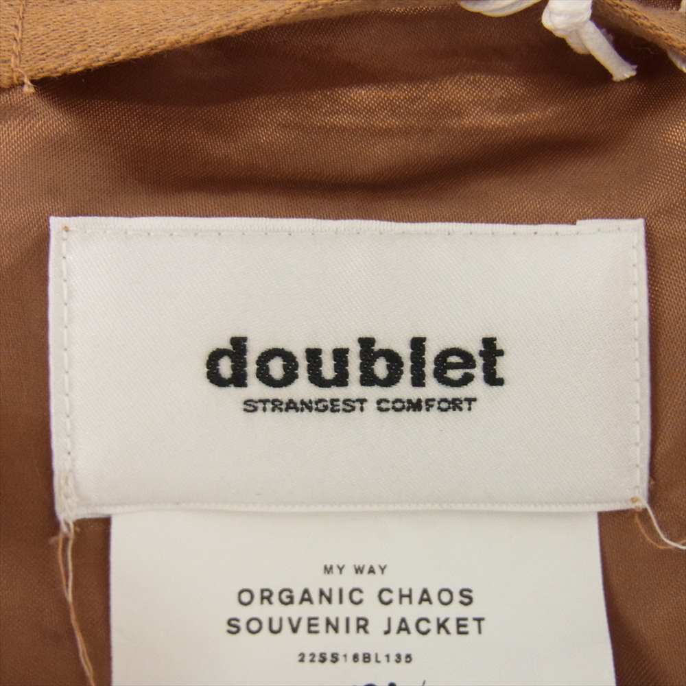 ダブレット 22SS 16BL135 ORGANIC CHAOS SOUVENIR JACKET オーガニック カオス スーベニアジャケット ライトアウター スカジャン ブラウン系 L【新古品】【未使用】【中古】
