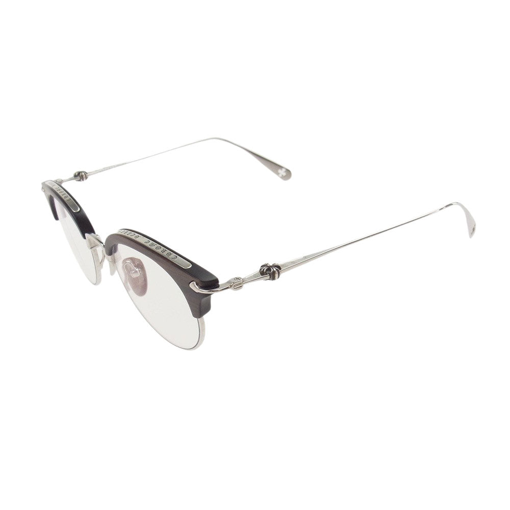 CHROME HEARTS クロムハーツ（原本無） 国内正規店レシート付属 SLUNTRADICTION II アイウェア 眼鏡 サングラス ブラウン系【極上美品】【中古】