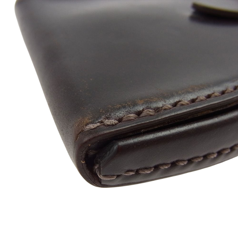 CORDOVAN コードバン  馬蹄型 小銭入れ コインケース ダークブラウン系【中古】