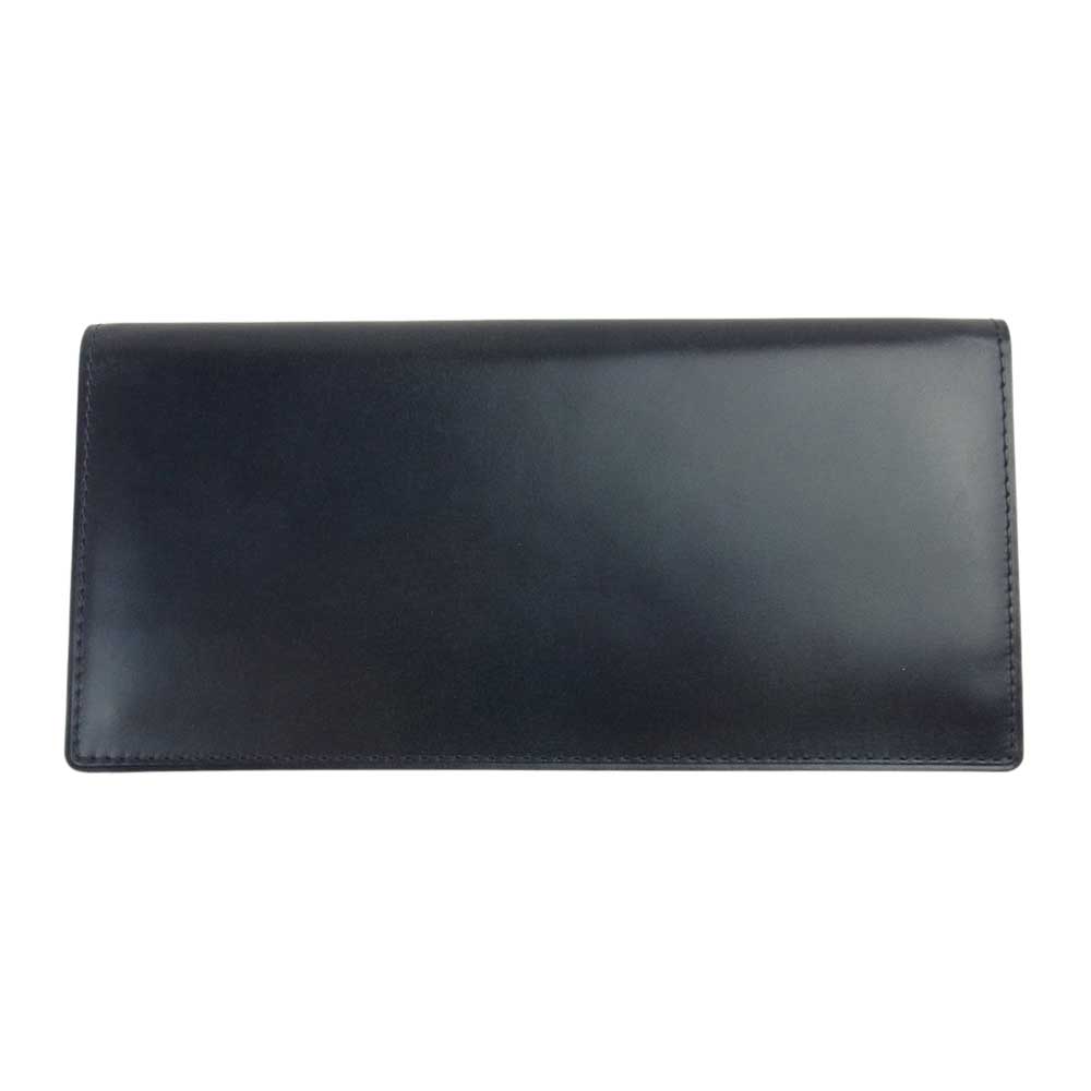 土屋鞄製造所 ツチヤカバン レザー 札入れ ロングウォレット 財布 ダークネイビー系【美品】【中古】