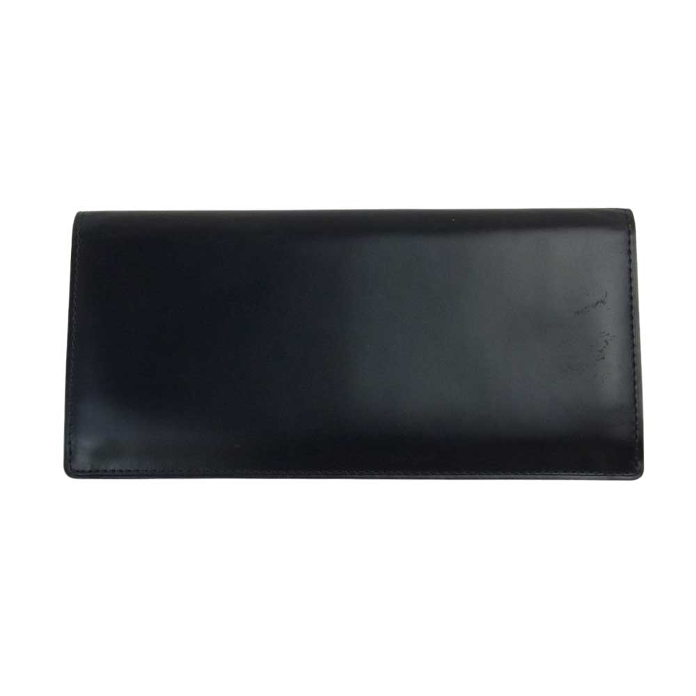 土屋鞄製造所 ツチヤカバン レザー 札入れ ロングウォレット 財布 ダークネイビー系【美品】【中古】