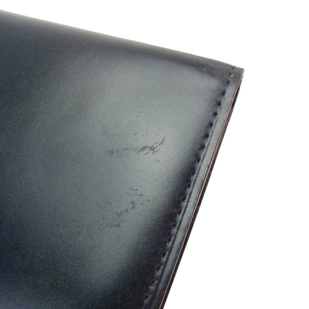 土屋鞄製造所 ツチヤカバン レザー 札入れ ロングウォレット 財布 ダークネイビー系【美品】【中古】