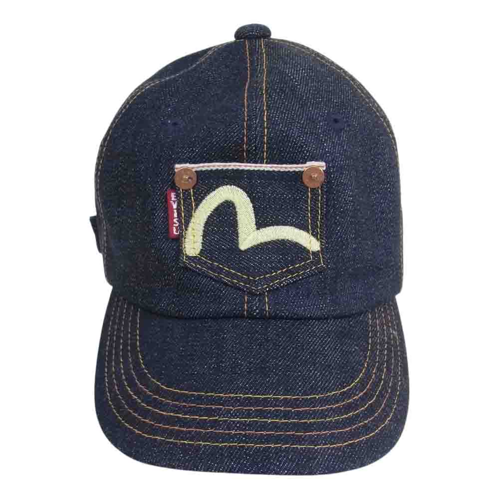 EVISU エヴィス デニム キャップ インディゴブルー系【美品】【中古】
