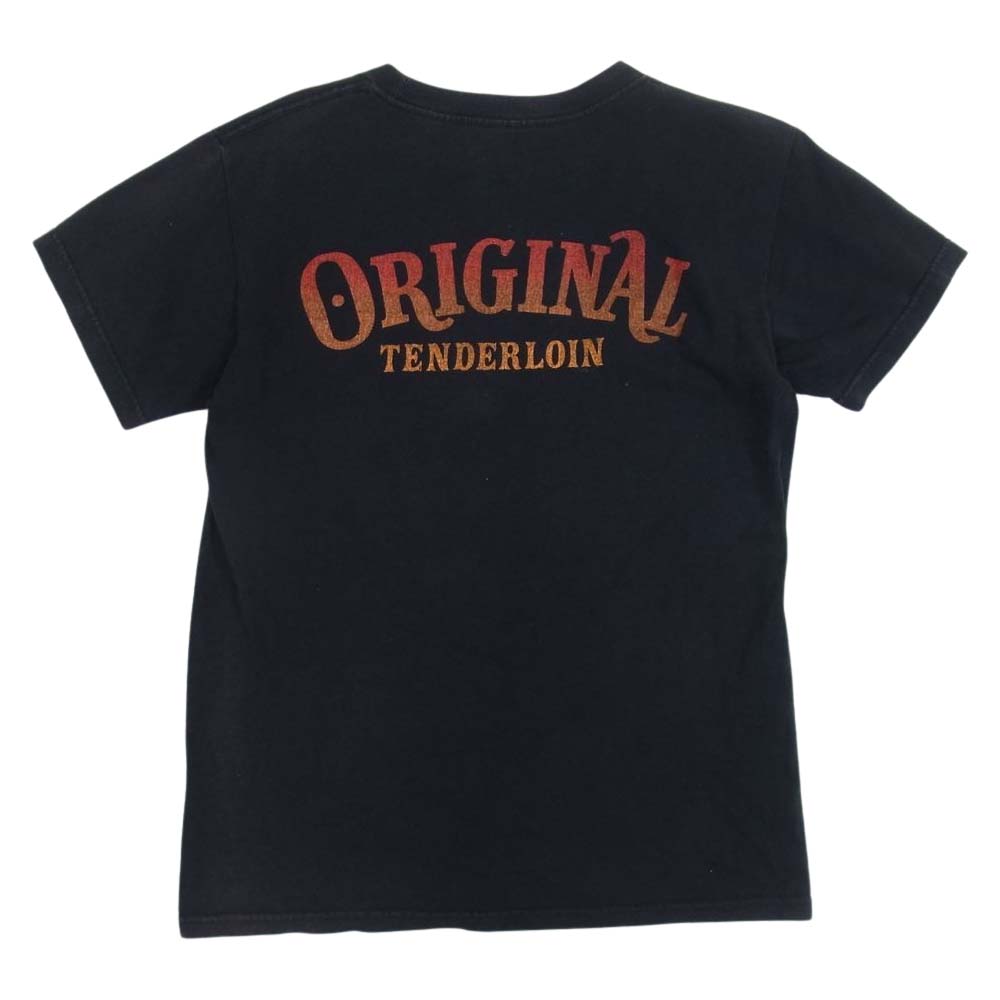 TENDERLOIN テンダーロイン HELL ON WHEELS T-TEE ホイールウィング バックロゴプリント 半袖 Tシャツ ブラック系 S【中古】