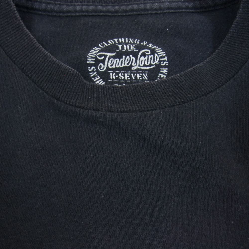 TENDERLOIN テンダーロイン HELL ON WHEELS T-TEE ホイールウィング バックロゴプリント 半袖 Tシャツ ブラック系 S【中古】