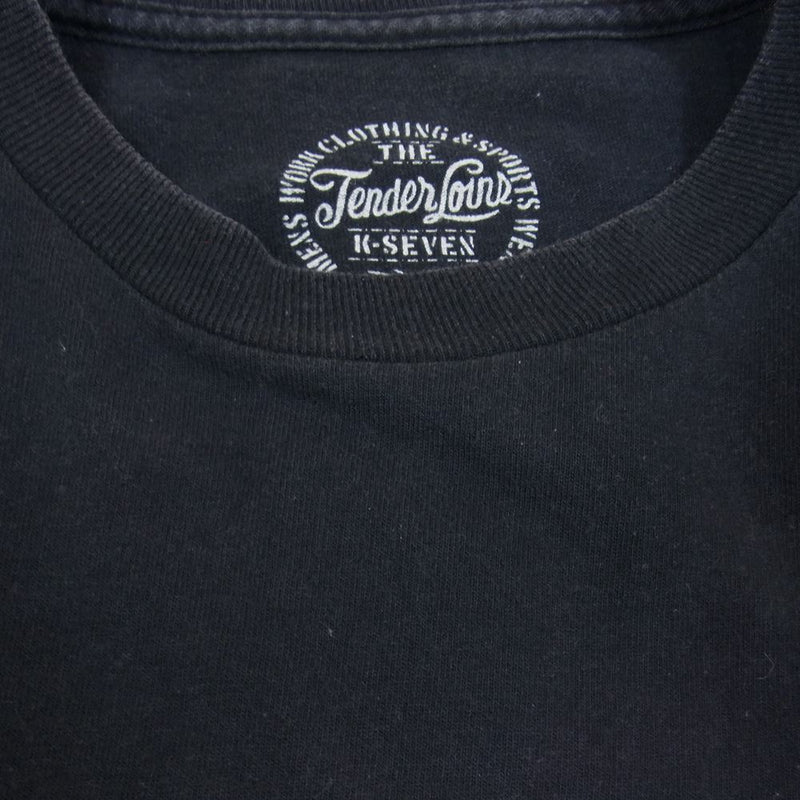 TENDERLOIN テンダーロイン HELL ON WHEELS T-TEE ホイールウィング バックロゴプリント 半袖 Tシャツ ブラック系 S【中古】