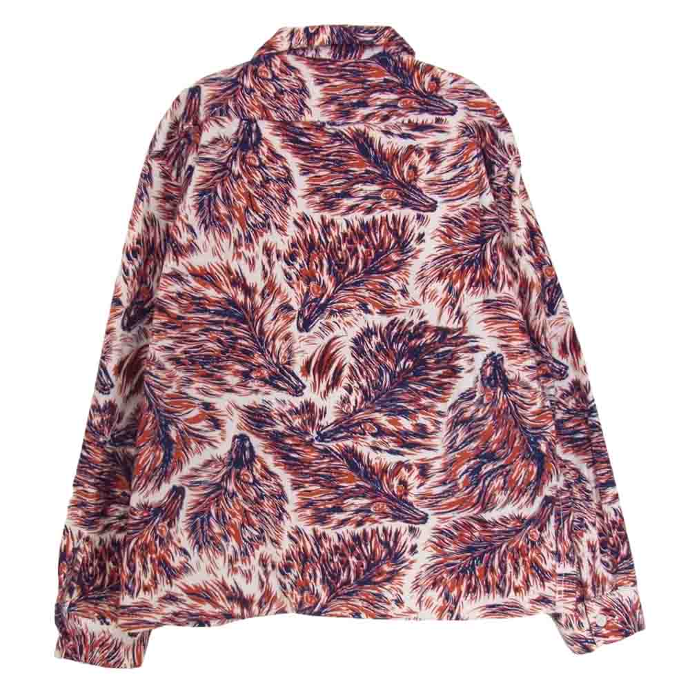 TENDERLOIN テンダーロイン T-PRINT FLANNEL SHT WOLF プリント フランネル シャツ ウルフ レッド系 M【中古】