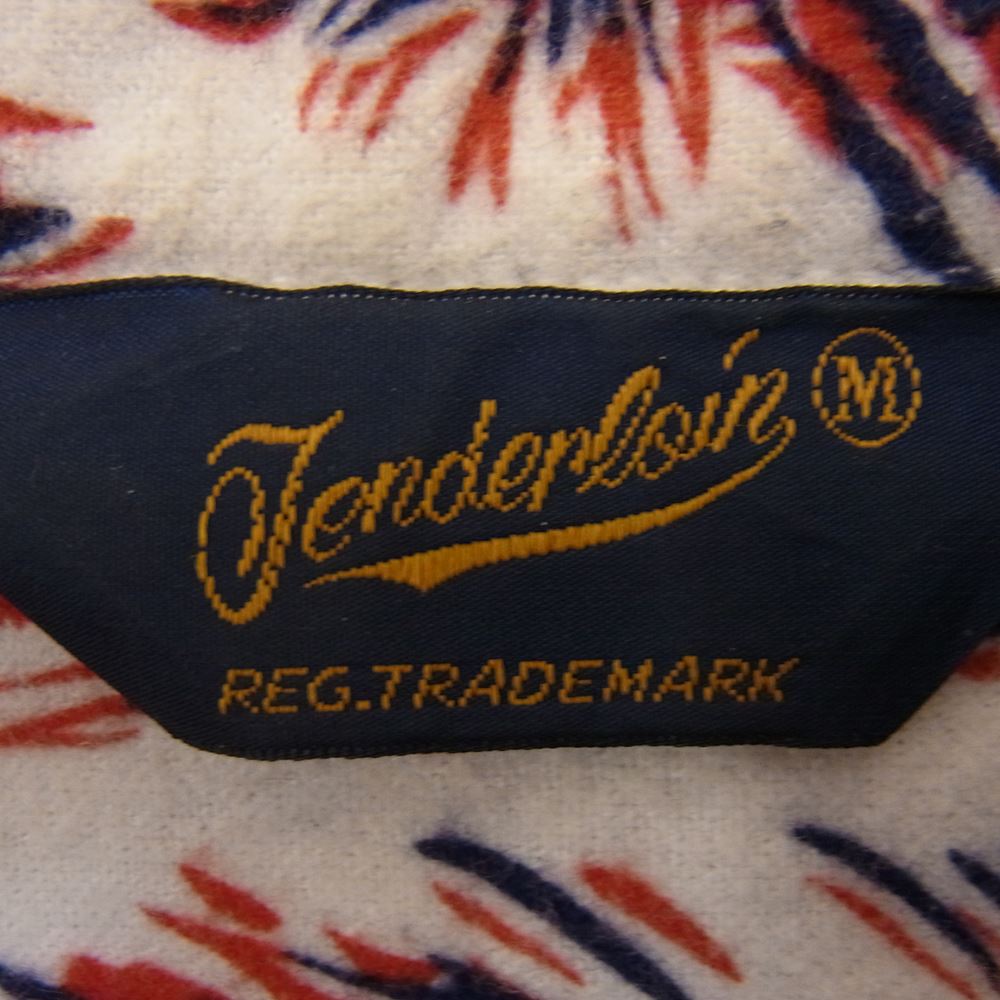 TENDERLOIN テンダーロイン T-PRINT FLANNEL SHT WOLF プリント フランネル シャツ ウルフ レッド系 M【中古】