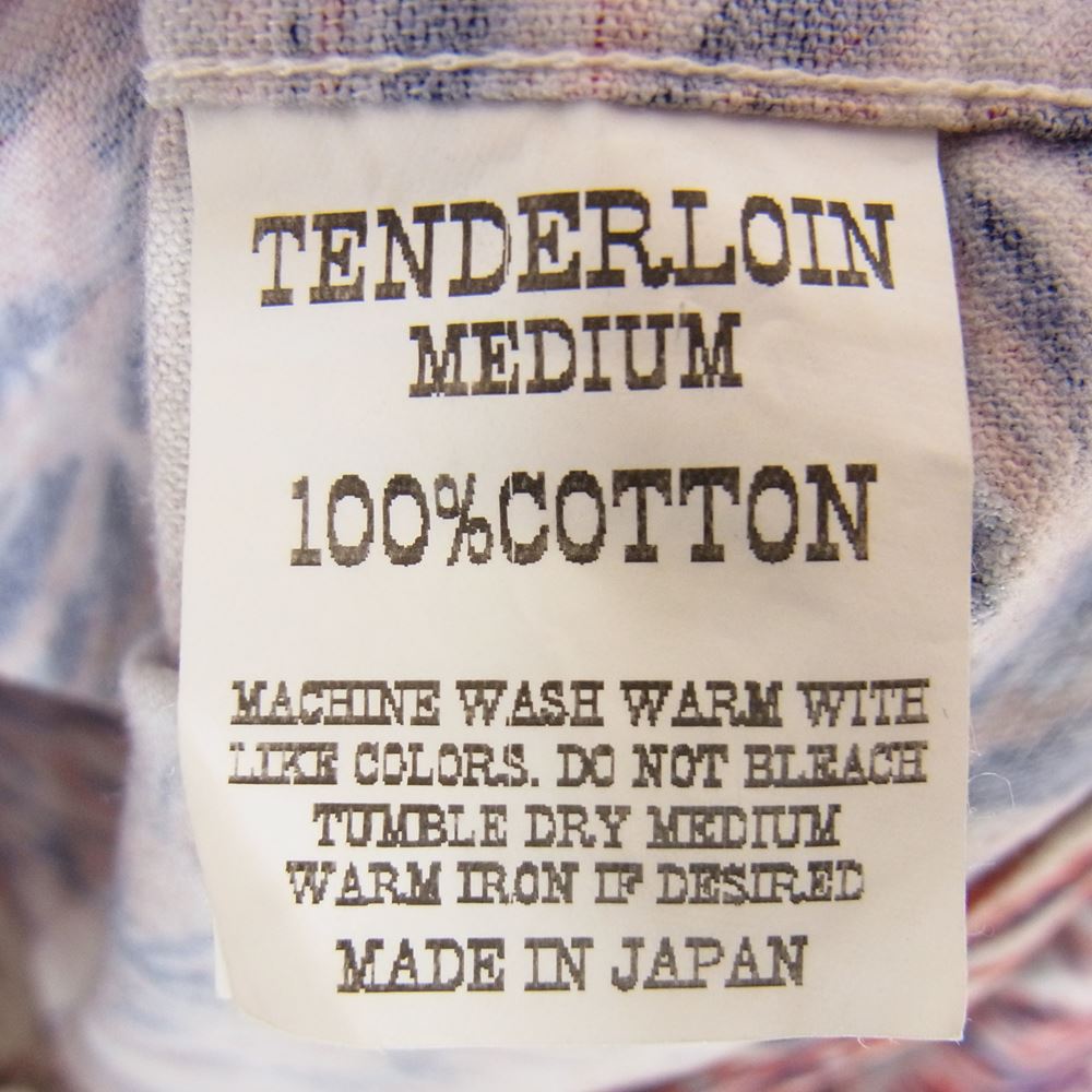 TENDERLOIN テンダーロイン T-PRINT FLANNEL SHT WOLF プリント フランネル シャツ ウルフ レッド系 M【中古】