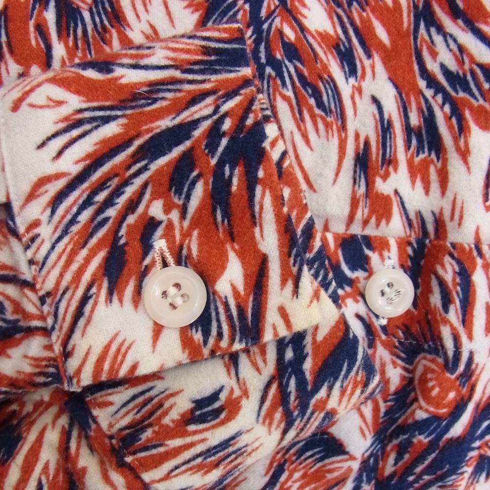 TENDERLOIN テンダーロイン T-PRINT FLANNEL SHT WOLF プリント フランネル シャツ ウルフ レッド系 M【中古】