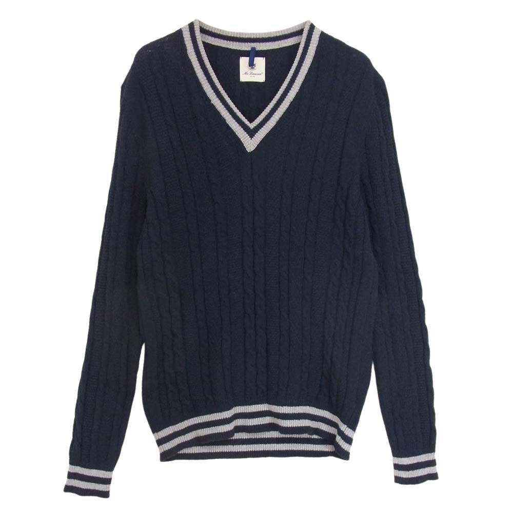 マックローレン × BEAMS ビームス チルデン Vネック ニット セーター ネイビー系 ＃7【中古】