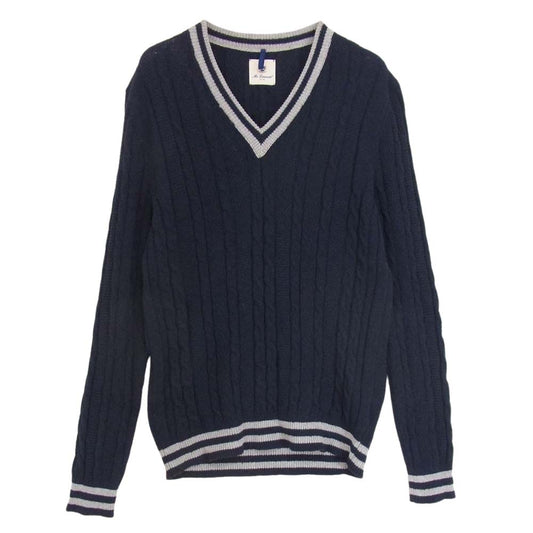 マックローレン × BEAMS ビームス チルデン Vネック ニット セーター ネイビー系 ＃7【中古】