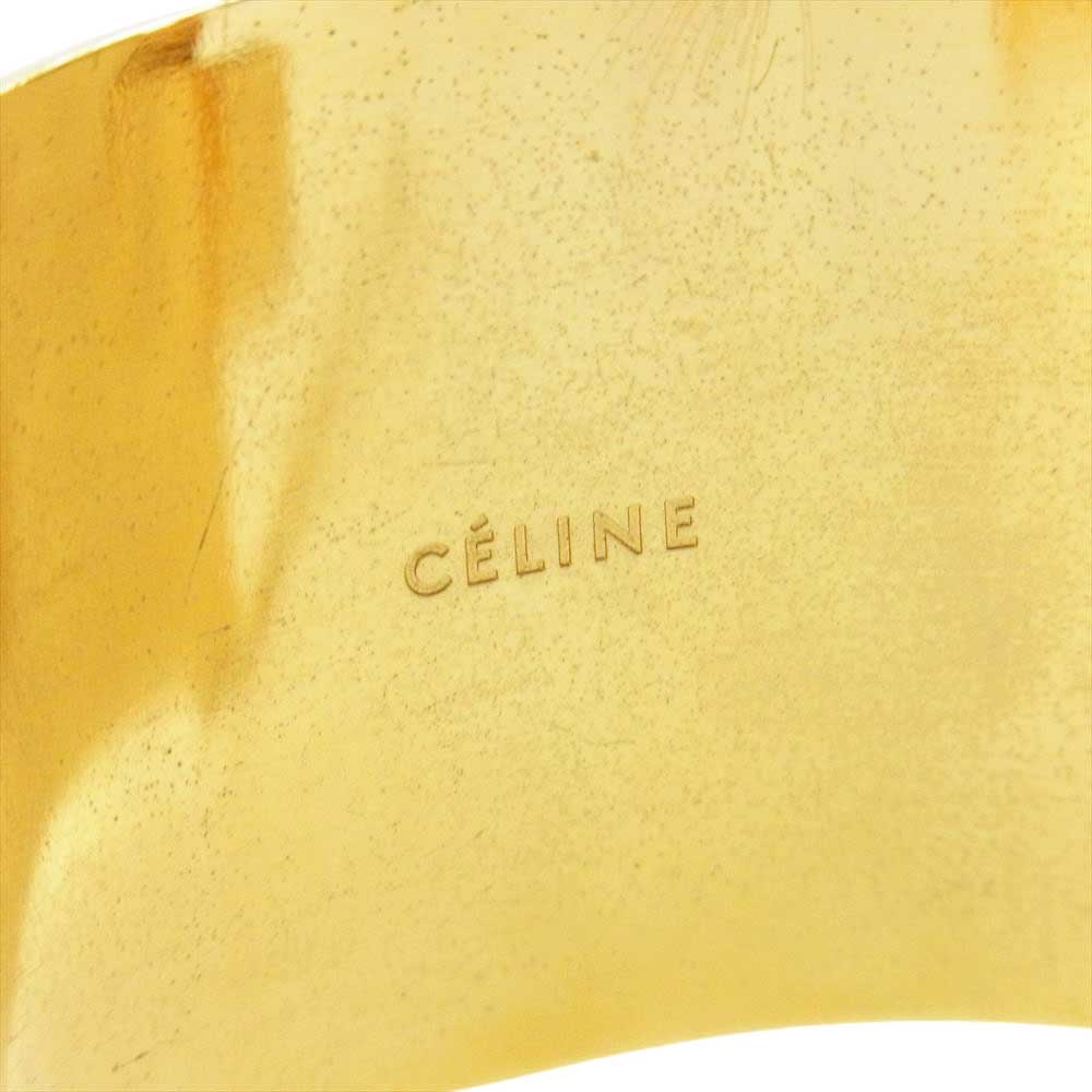 CELINE セリーヌ マンシェット バングル  ゴールド系【中古】