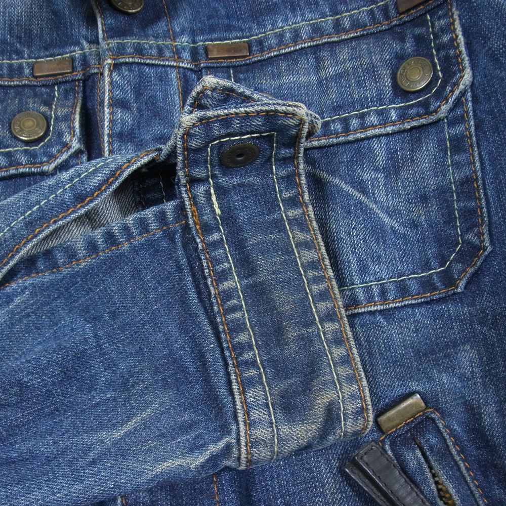 DSQUARED2 ディースクエアード 襟ハラコ切替 デニムジャケット インディゴブルー系 42【中古】