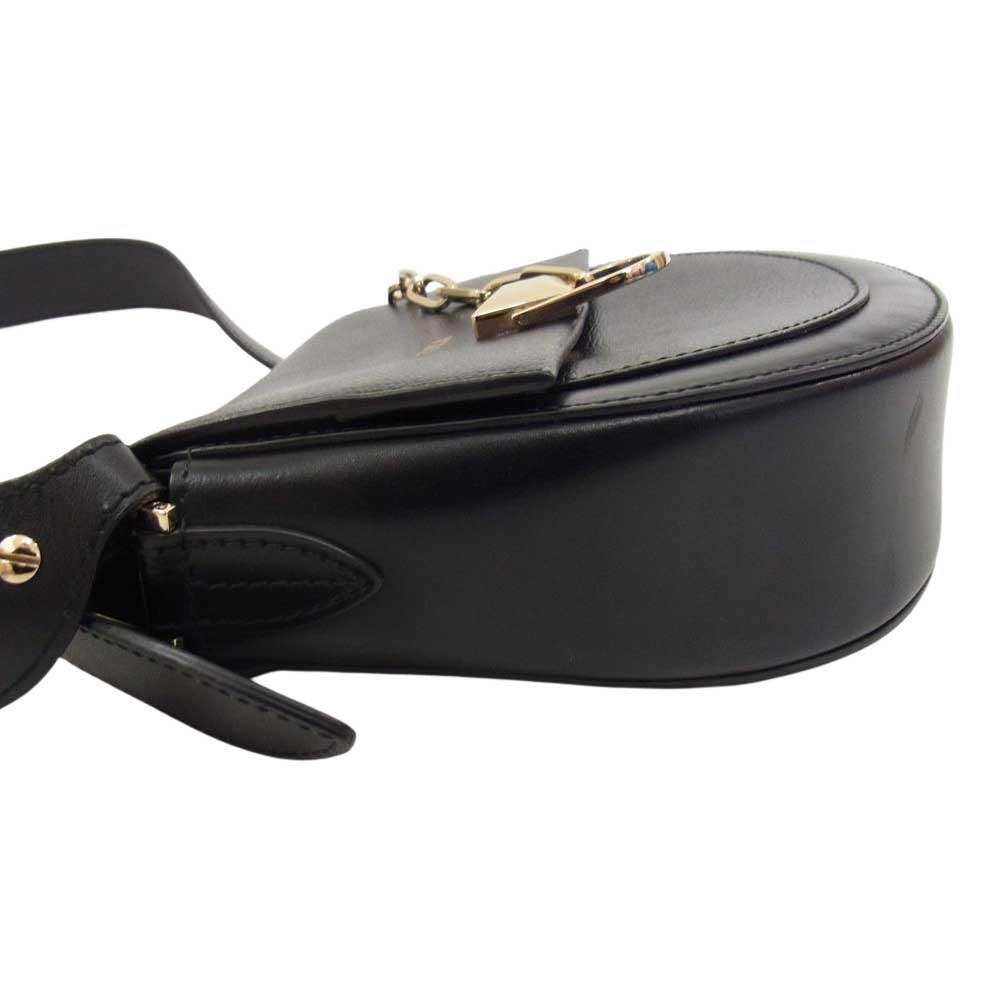 Furla フルラ MISS MIMI Bag ミスミニ レザーショルダーバック   ブラック系【中古】