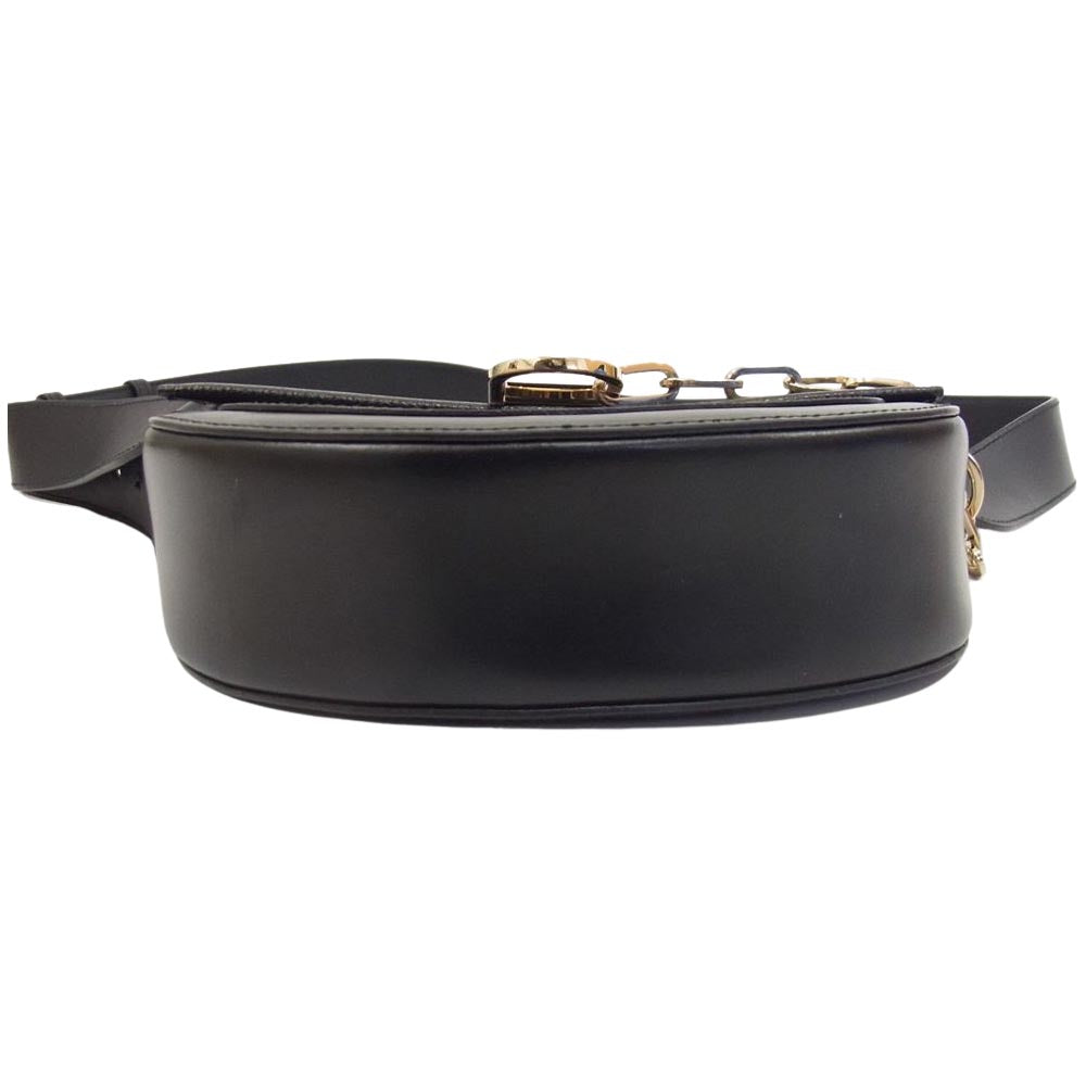 Furla フルラ MISS MIMI Bag ミスミニ レザーショルダーバック   ブラック系【中古】