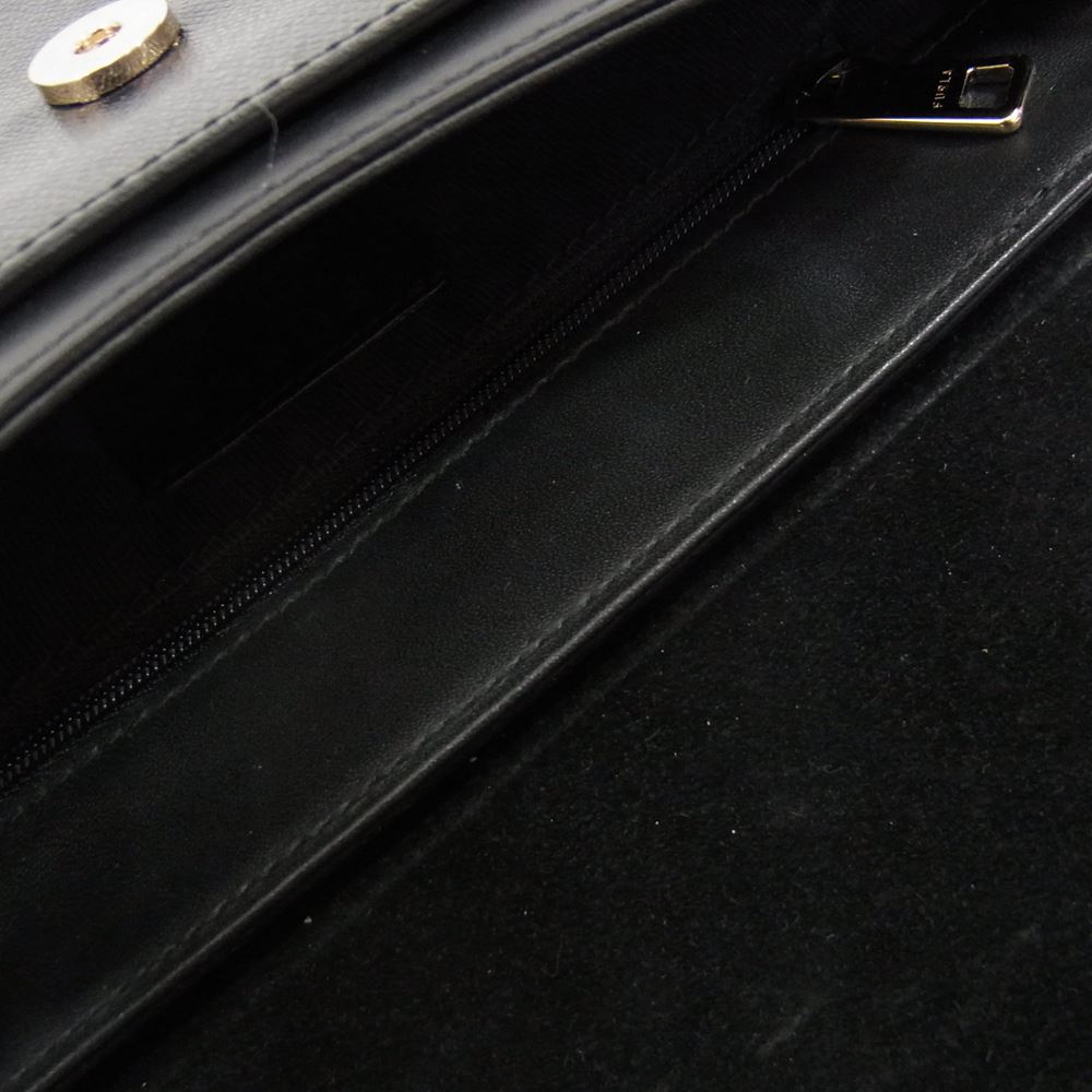 Furla フルラ MISS MIMI Bag ミスミニ レザーショルダーバック   ブラック系【中古】