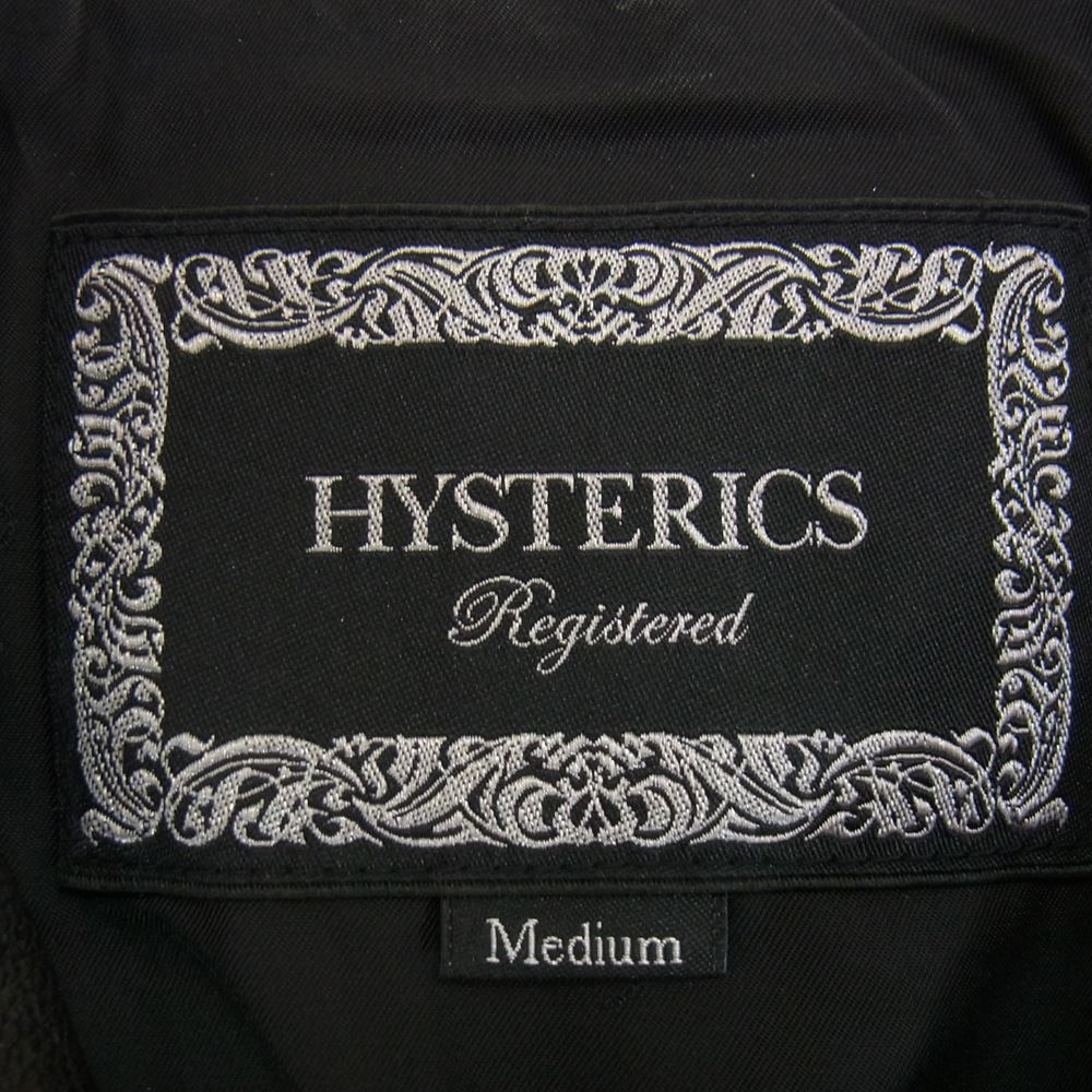 HYSTERIC GLAMOUR ヒステリックグラマー ゴートレザー ライダース ロングコート ブラック系 M【中古】