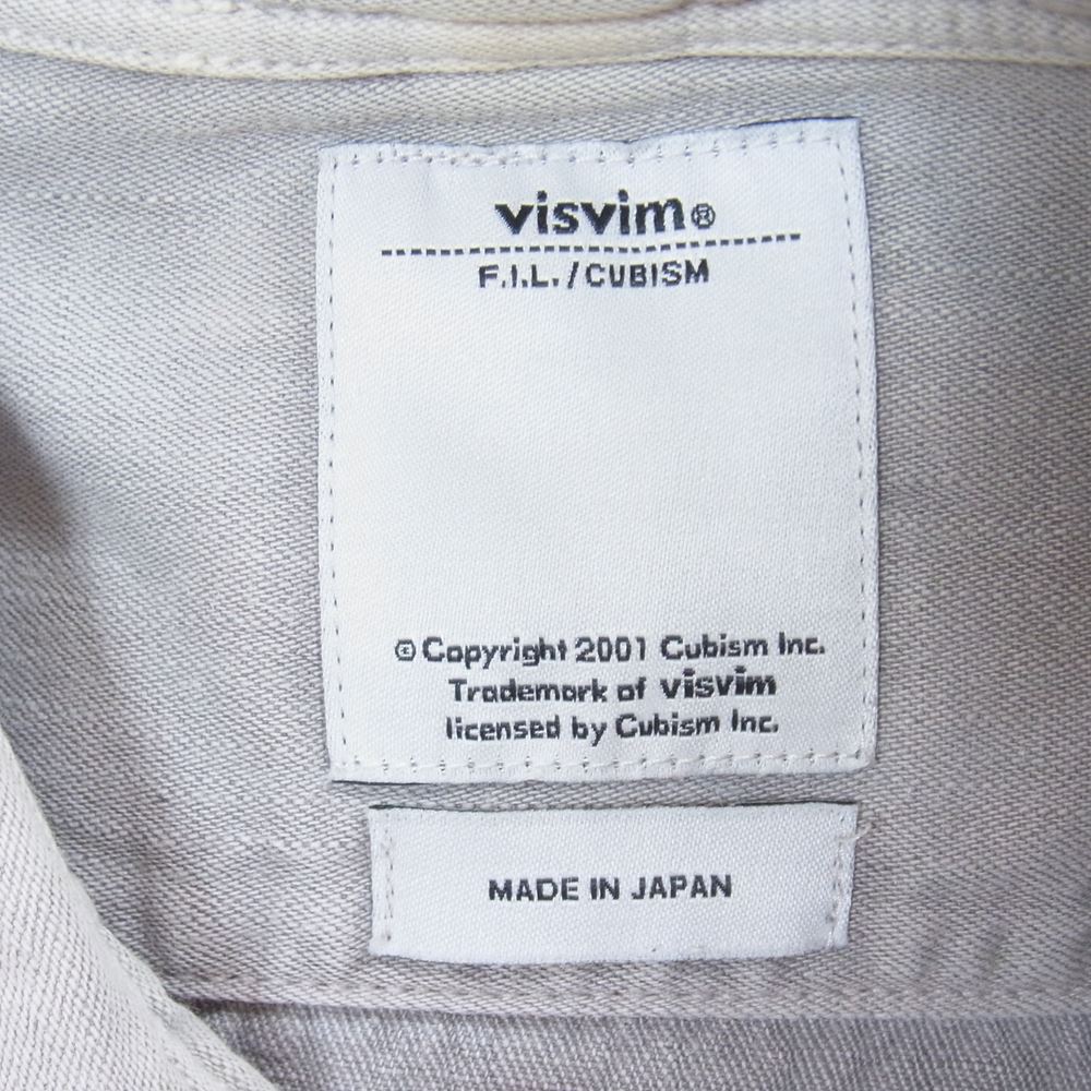 VISVIM ビズビム 0115205011014 VACHER SHIRT OVERDYED オーバーダイ 長袖シャツ グレー系 L【中古】