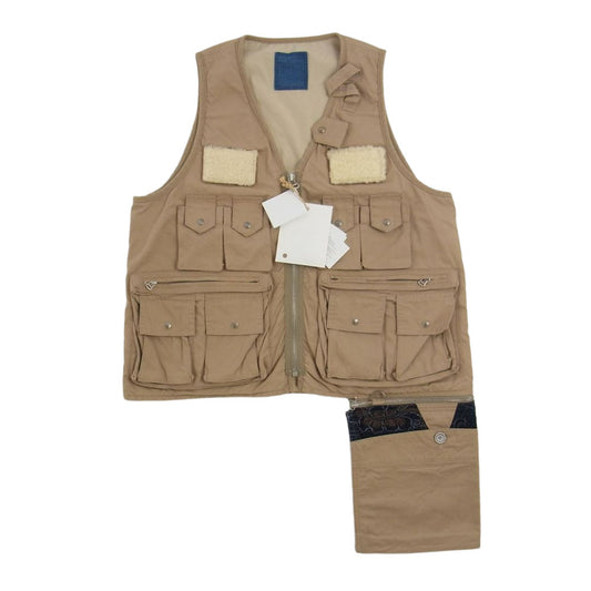 VISVIM ビズビム 0220905013010 ICT PILAR FISHERMAN VEST フィッシャーマン ベスト ベージュ系 2【美品】【中古】