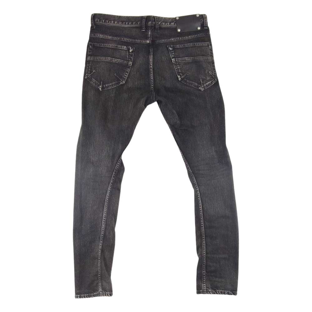 ISAMUKATAYAMA BACKLASH イサムカタヤマバックラッシュ  1965-02 ストレッチデニム セミサルエルパンツ ブラック系 M【中古】
