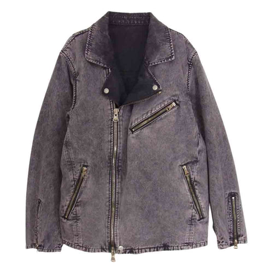 ISAMUKATAYAMA BACKLASH イサムカタヤマバックラッシュ D2002-02 × Dickies ディッキーズ ダブルライダース ウォッシュ加工 ブラック系 M【中古】