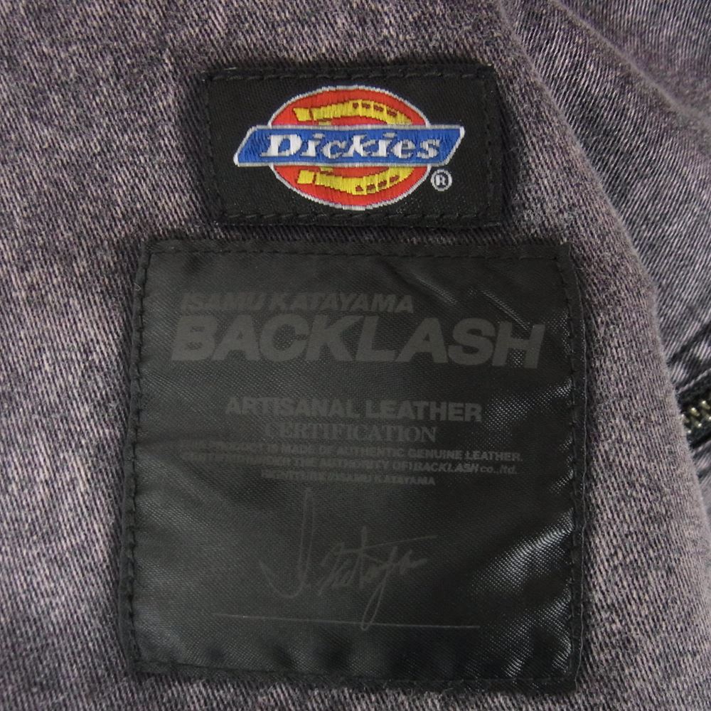 ISAMUKATAYAMA BACKLASH イサムカタヤマバックラッシュ D2002-02 × Dickies ディッキーズ ダブルライダース ウォッシュ加工 ブラック系 M【中古】