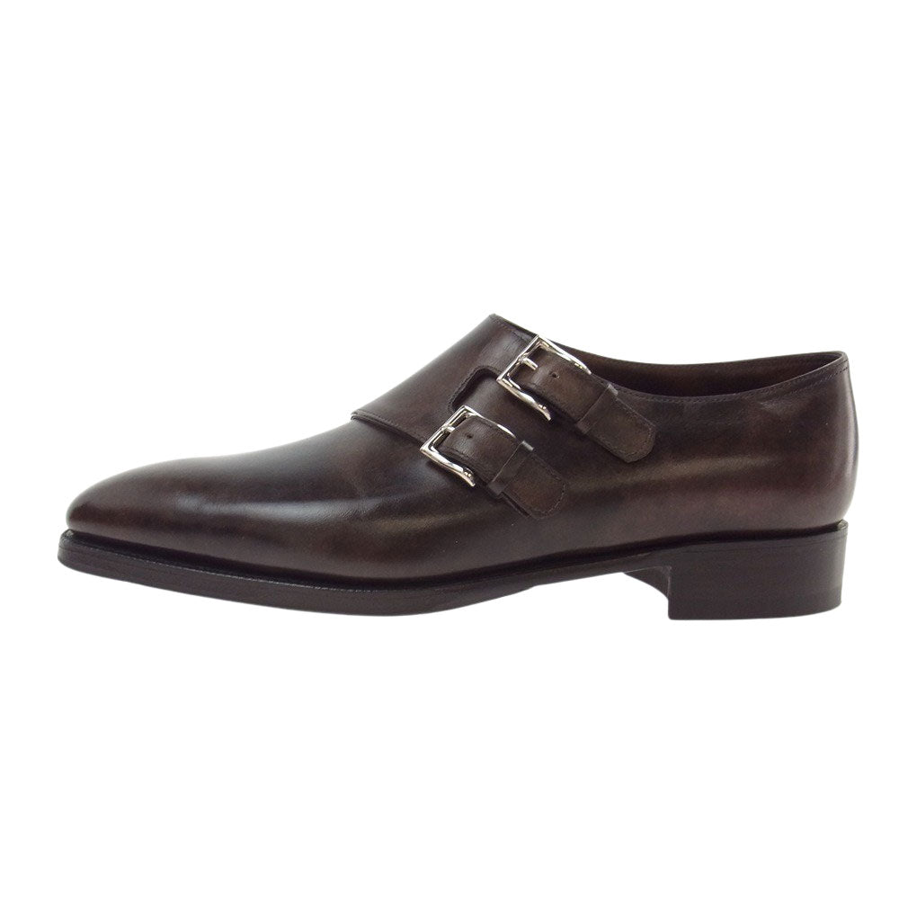 John Lobb ジョンロブ 極上美品 CHAPEL チャペル  ミュージアムカーフ ダブルモンクストラップ シューズ ブラウン系【美品】【中古】