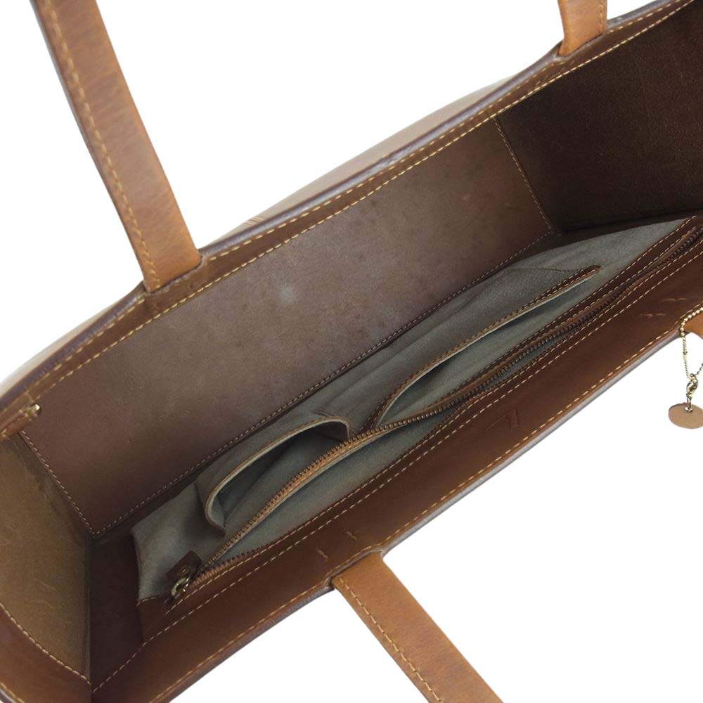 土屋鞄製造所 Natura ナチューラ レザー ヌメ革 トート バッグ ブラウン系【中古】