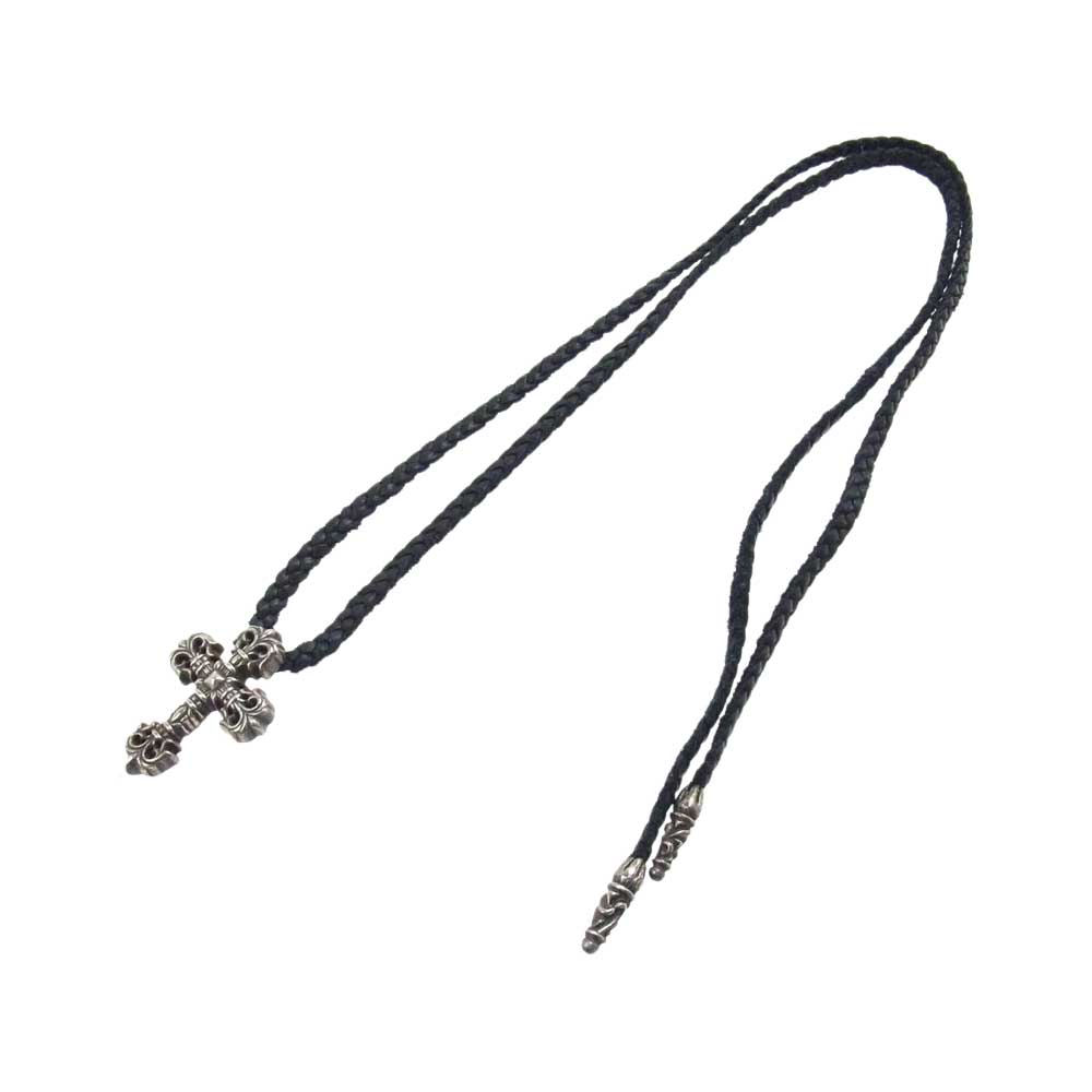 CHROME HEARTS クロムハーツ（原本無） FILIG CROSS-XSM フィリグリー クロス XS レザーブレード ネックレス シルバー系【中古】