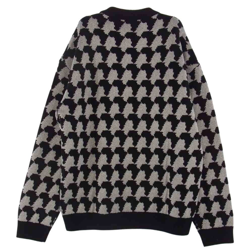 LOUIS VUITTON ルイ・ヴィトン 19AW 1A5PBX ルレックスジャガード LVサークル金具 長袖 ニット マルチカラー系 ブラック系 シルバー系 L【極上美品】【中古】