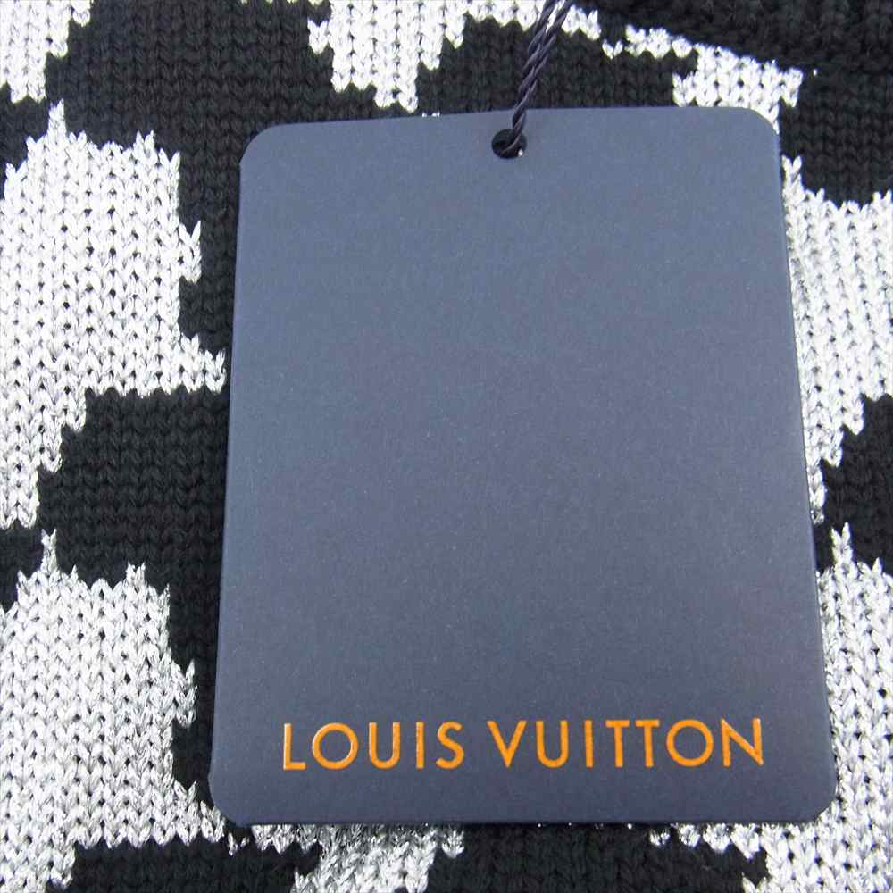 LOUIS VUITTON ルイ・ヴィトン 19AW 1A5PBX ルレックスジャガード LVサークル金具 長袖 ニット マルチカラー系 ブラック系 シルバー系 L【極上美品】【中古】