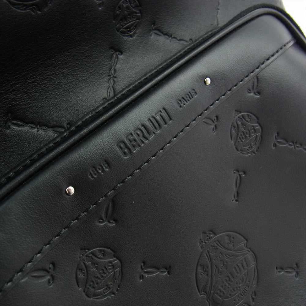 Berluti ベルルッティ Trip Leather Backpack シグネチャー トリップ レザー バックパック ブラック系【美品】【中古】